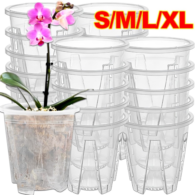 Orchid Potting Mix - Donica do kwiatów z przezroczystym dnem,