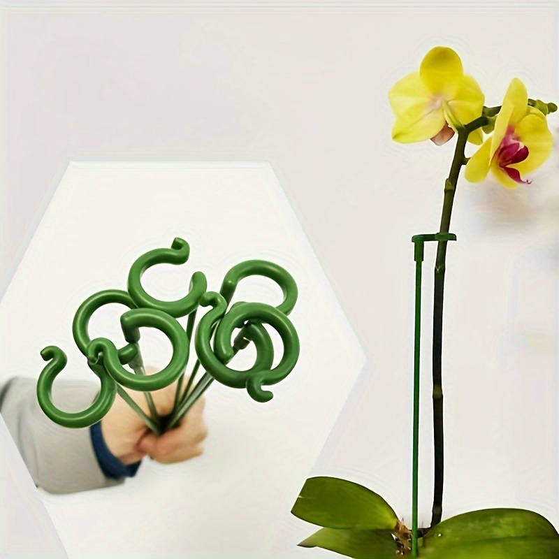 Orchid Potting Mix - 6 szt. Zielone plastikowe podpórki do